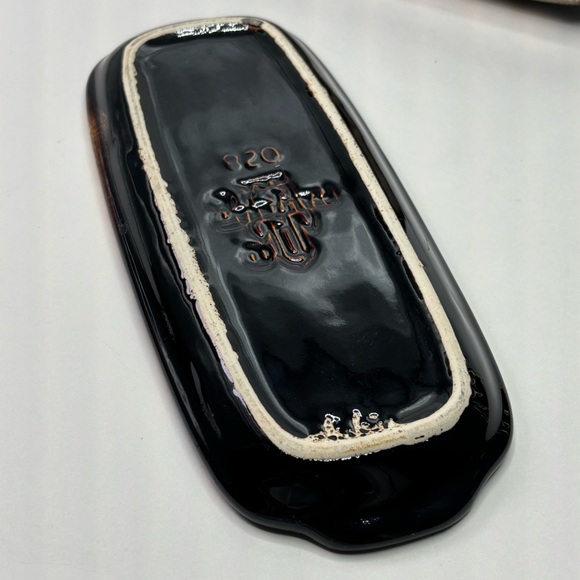 Pfaltzgraff Vintage Brown Glaze Drip Gourmet Stoneware Covered Butter Dish 7.75" - Picture 8 of 10